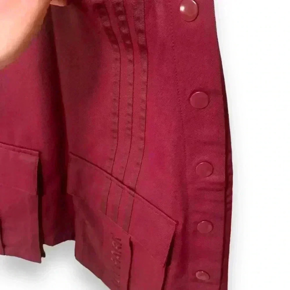 NWT Adidas x Ivy Park with Beyonce Maroon Cargo Snap Closure Skirt - Picture 5 of 10